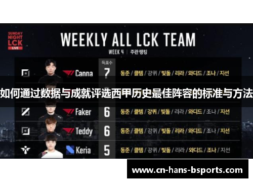 如何通过数据与成就评选西甲历史最佳阵容的标准与方法