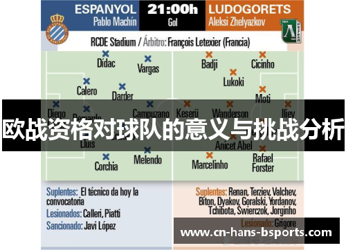 欧战资格对球队的意义与挑战分析 欧战资格对球队的意义与挑战分析